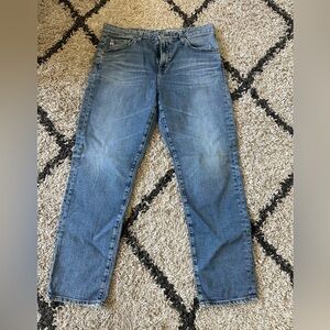 Ag Adriano Goldschmied Blue Straight Jeans